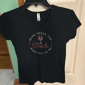 Ladies small wine tasting t shirt